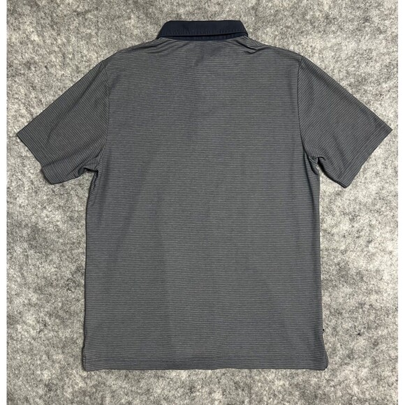 TRAVIS MATTHEW Pima Cotton Polo Shirt Men’s Medium Blue Stripe Performance Golf - Picture 2 of 15